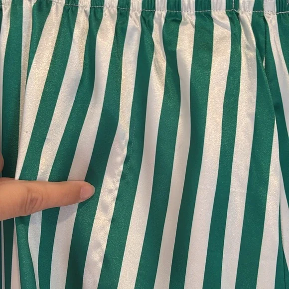 Show Me Your MuMu Classic PJ Pants in spearmint stripe - green & white - Picture 8 of 14